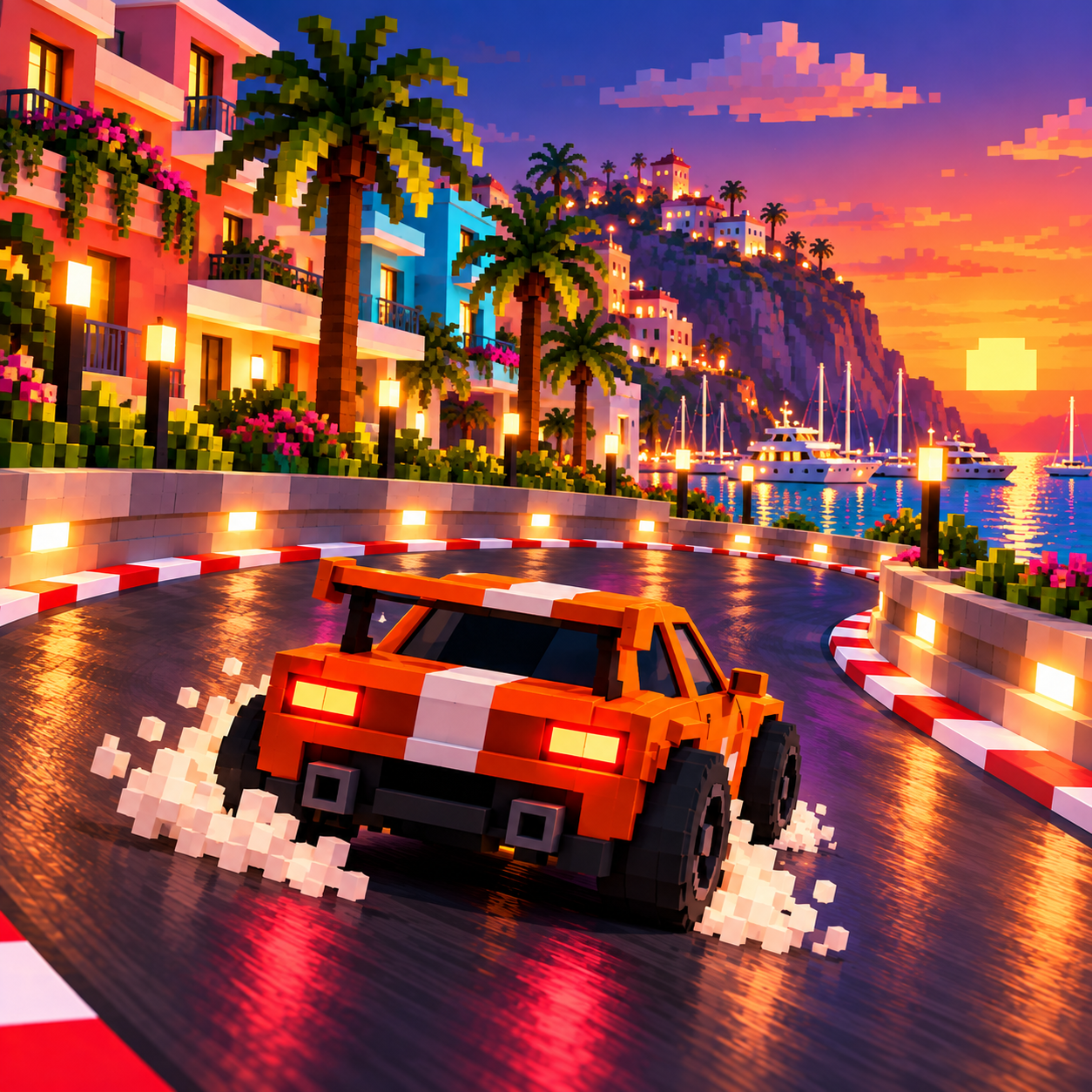 Coastal sunset social square