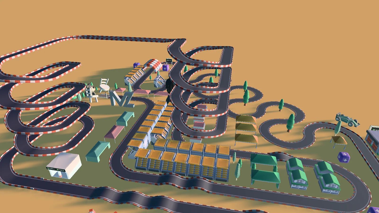 Aerial view of Shake The Cars