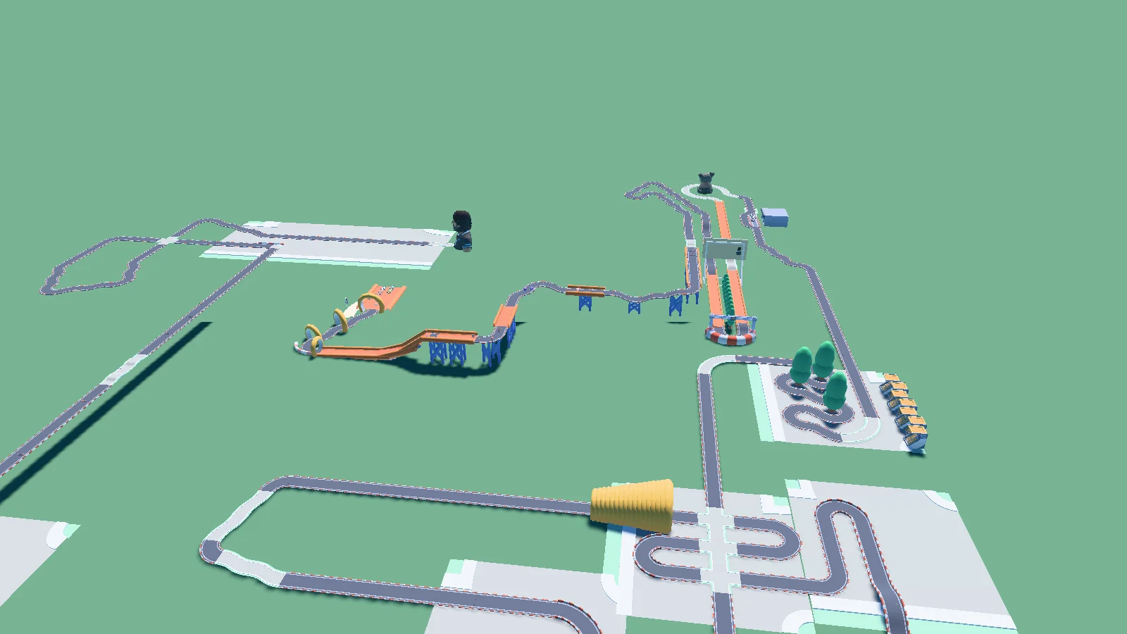 Aerial view of Wheel mania v1.0 dedicated track for CRC_CATAN