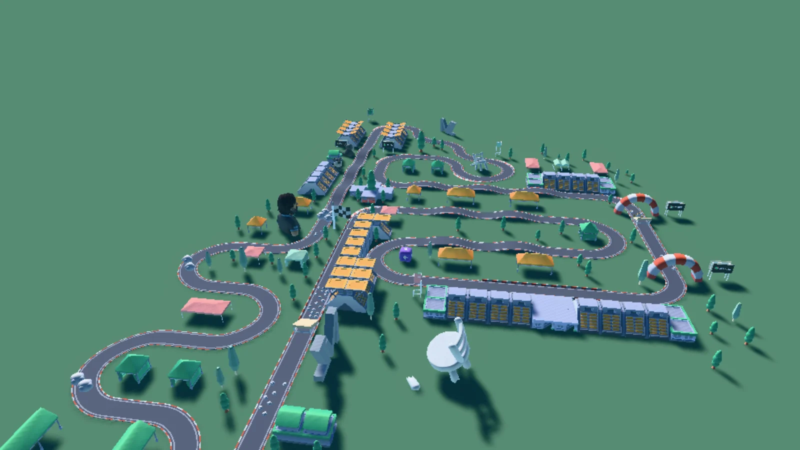 Aerial view of 3 Round Racing